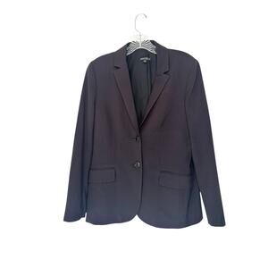J.Crew One Button Blazer Black Office Work Business Academia Preppy Size‎ 8